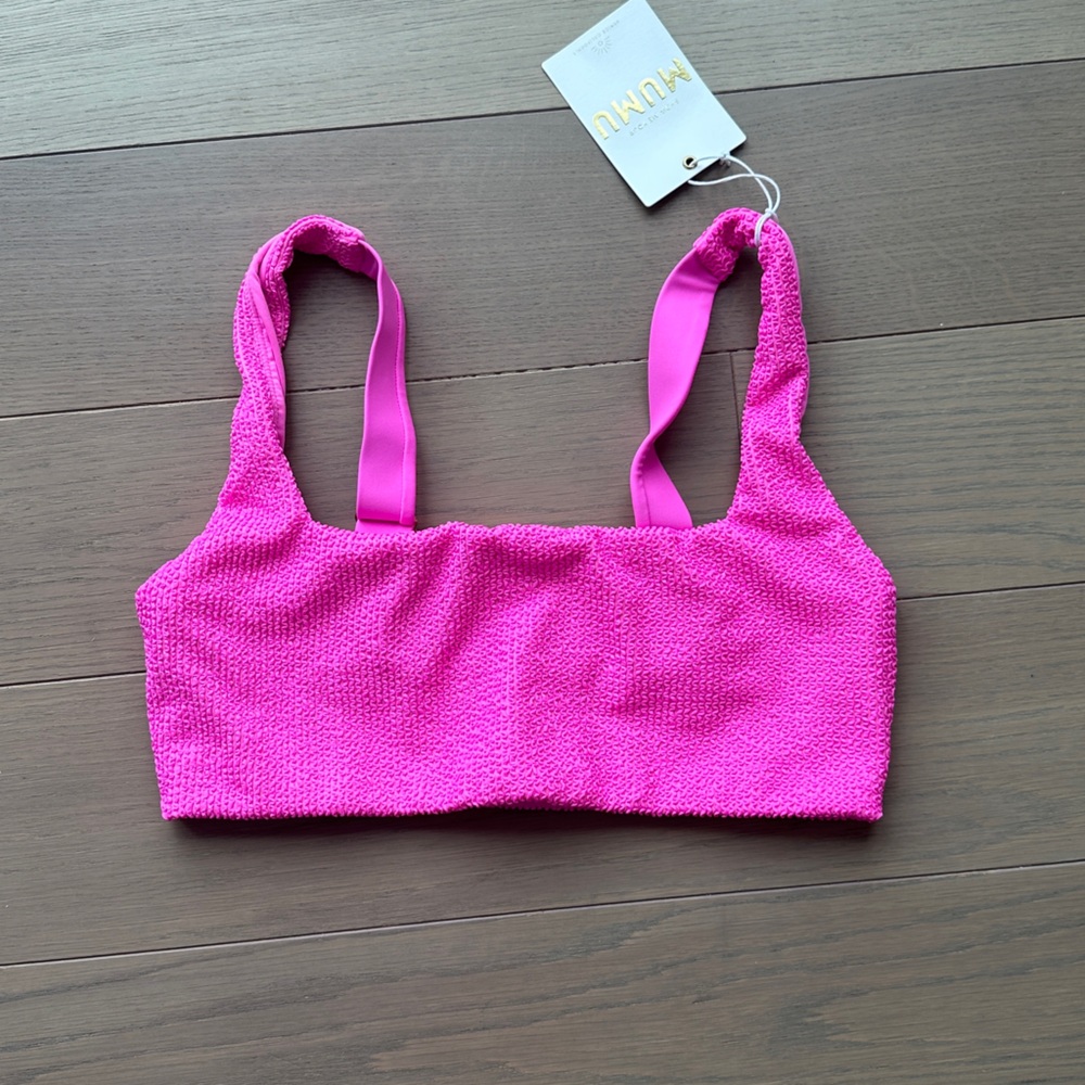 Show Me Your MuMu Bright Pink Bikini Top